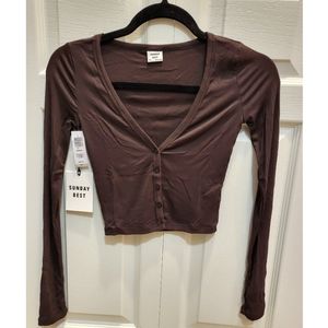 Aritzia Sunday Best Cropped Top XXS